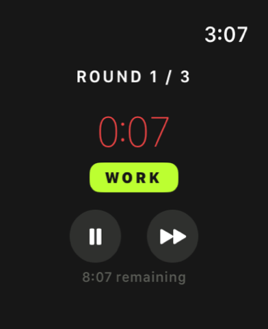 Strike Timer running on Apple Watch Ultra